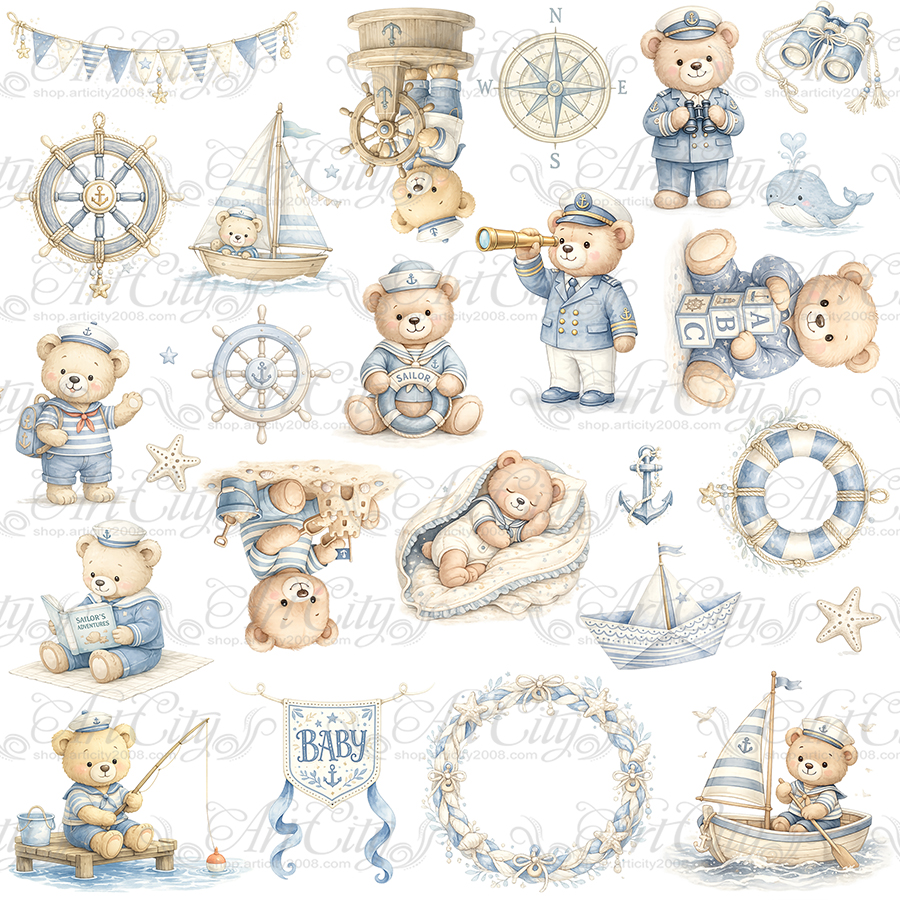 Елементи за изрязване Summer Bear 2