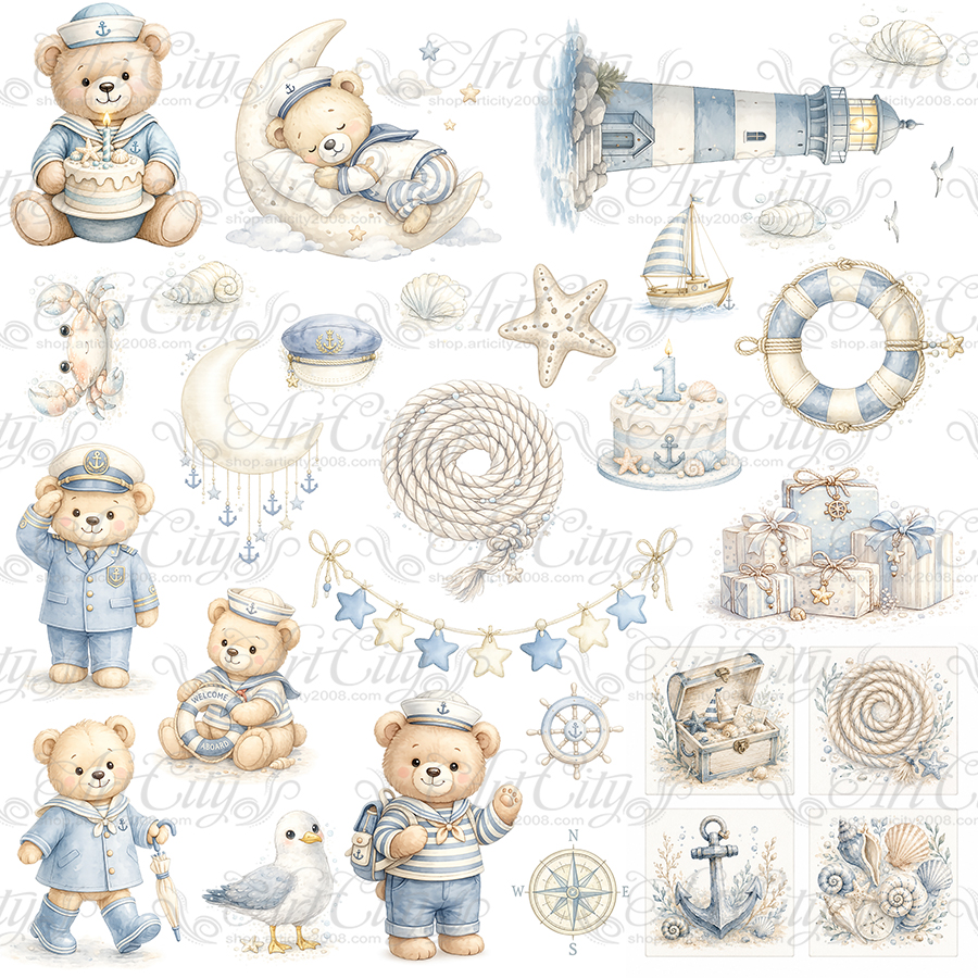 Елементи за изрязване Summer Bear 3